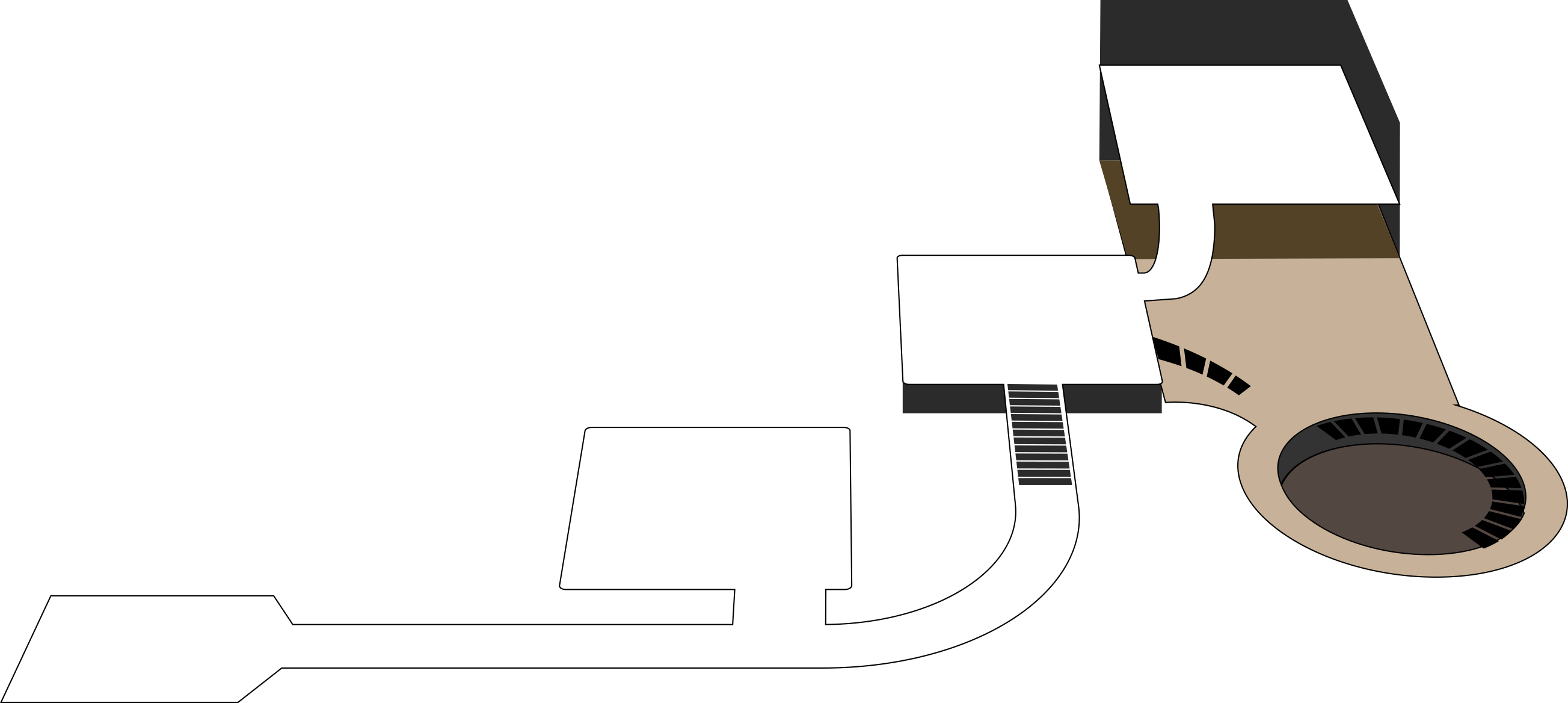 The Bunker level layout showing connected rooms, stairs and a circular space.